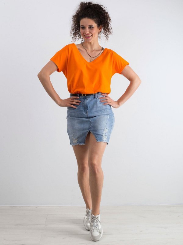 T-shirt-RV-TS-4832.39P-pomarańczowy rozmiar - S