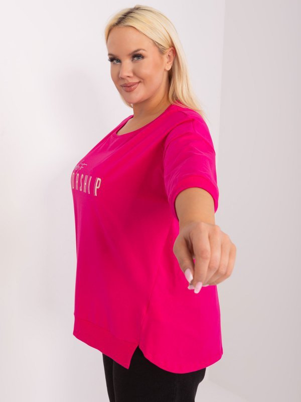 Bluzka-RV-BZ-9449.76-fuksjowy rozmiar - ONE SIZE