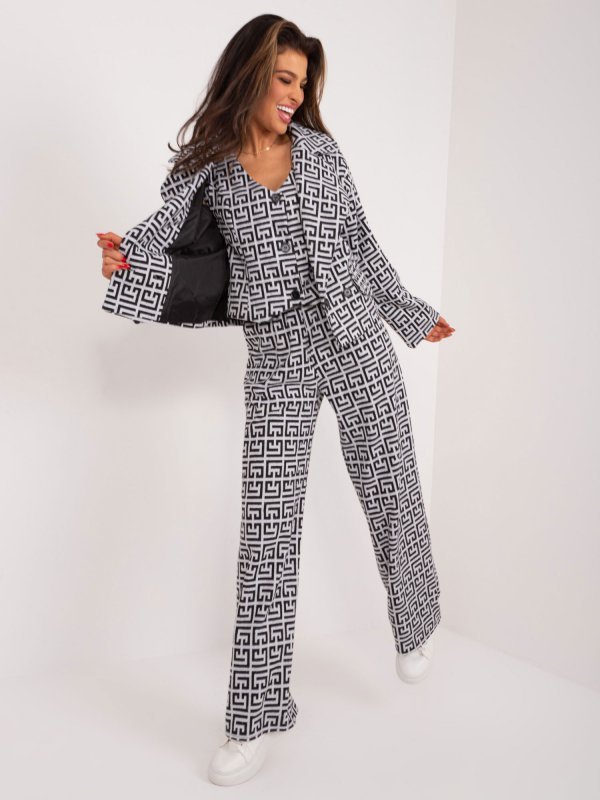 Marynarka-LK-MA-509562.76-szaro-czarny rozmiar - S/M