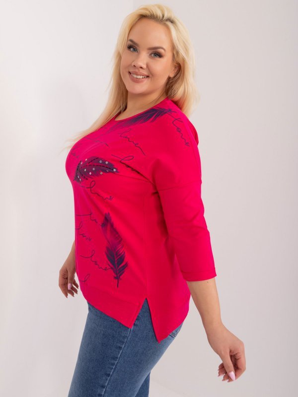 Bluzka-RV-BZ-9433.81-fuksjowy rozmiar - ONE SIZE