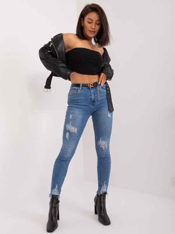 Spodnie jeans-PM-SP-J1330-14.31X-ciemny niebieski rozmiar - L