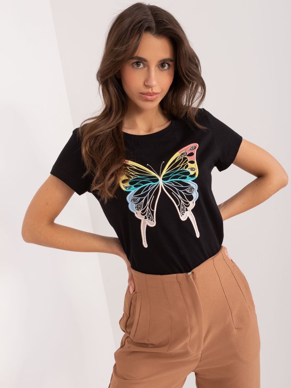 T-shirt-RV-TS-9637.39-czarny rozmiar - L/XL