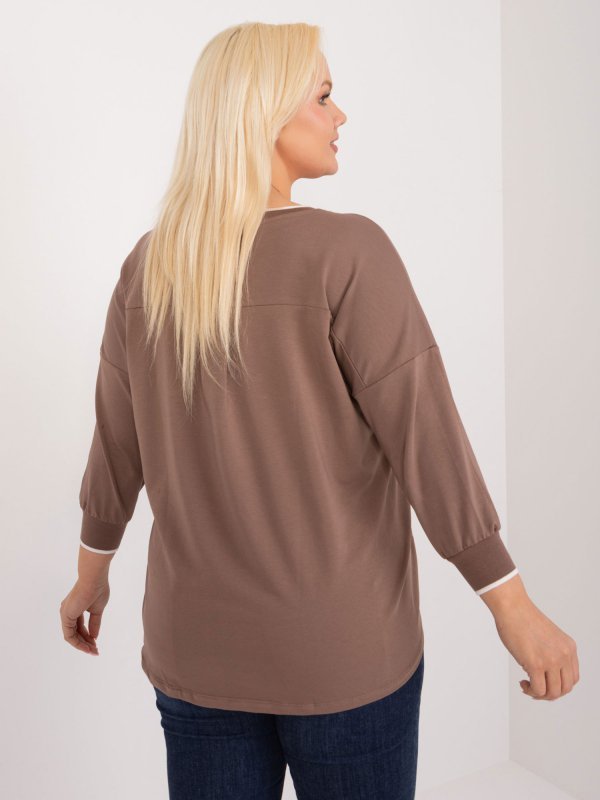 Bluzka-RV-BZ-9343.33-brązowy rozmiar - ONE SIZE