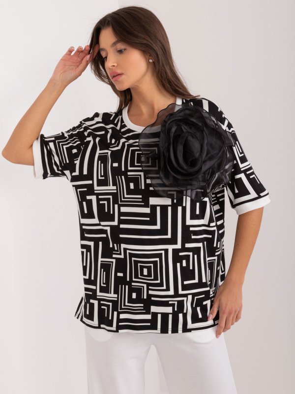 Bluzka-LK-BZ-509697.27-czarny rozmiar - ONE SIZE