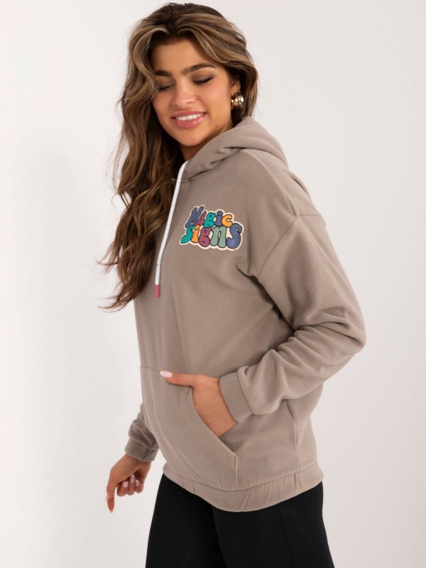 Bluza-D20005M02679A-ciemny bezowy rozmiar - S