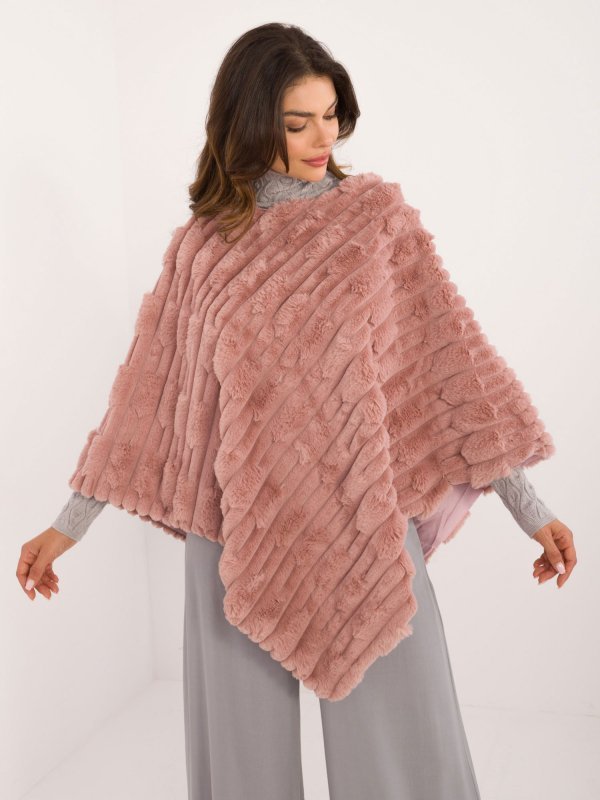 Poncho-AT-PN-2347.88-ciemny różowy rozmiar - ONE SIZE
