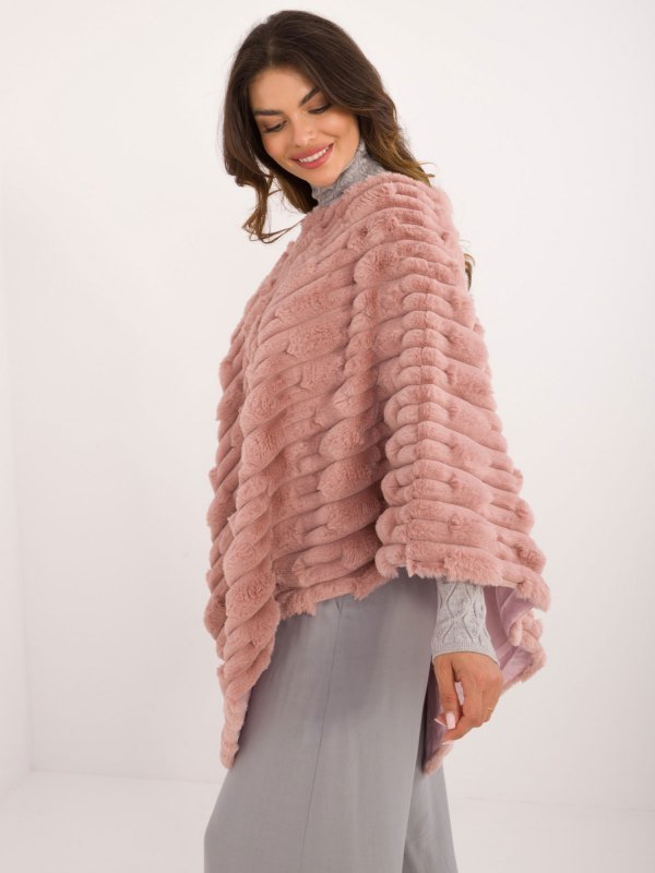 Poncho-AT-PN-2347.88-ciemny różowy rozmiar - ONE SIZE