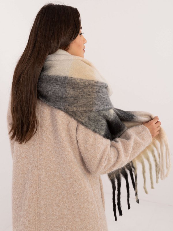 Szalik-AT-SZ-2312501.62-czarno-beżowy rozmiar - ONE SIZE
