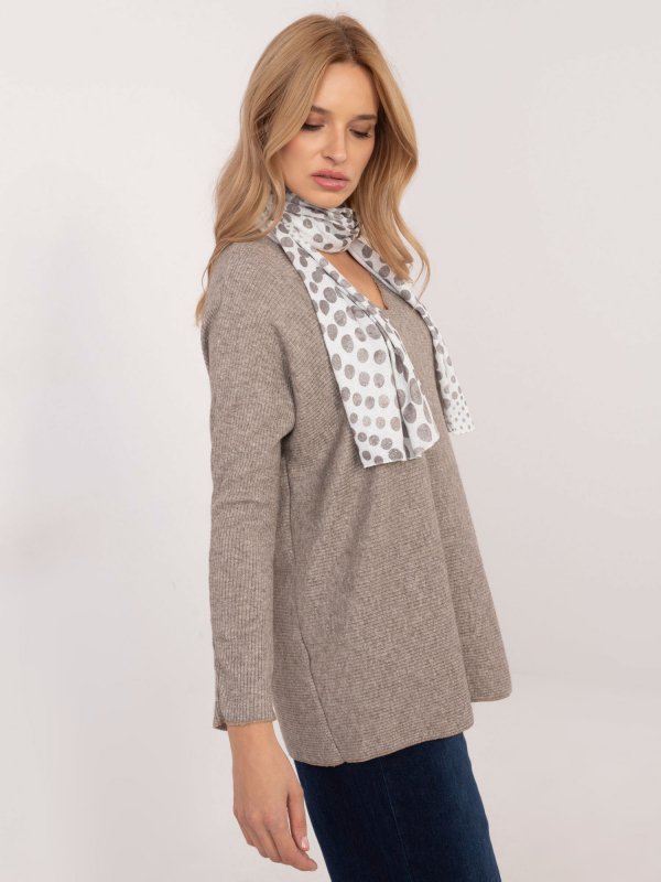 Bluzka-DHJ-BZ-19226.91-ciemny bezowy rozmiar - ONE SIZE