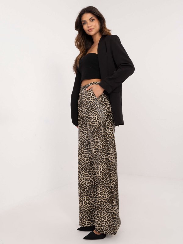 Spodnie-LK-SP-509799.38-czarno-beżowy rozmiar - L/XL