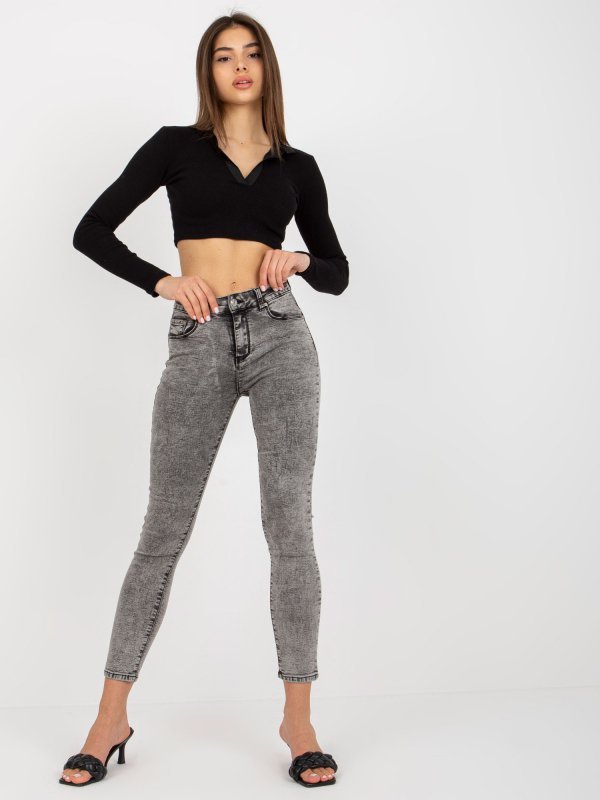 Spodnie jeans-NM-SP-H206.85-ciemny szary rozmiar - XS
