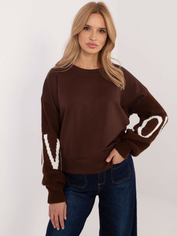 Bluza-MI-BL-M5975.26P-brązowy rozmiar - ONE SIZE