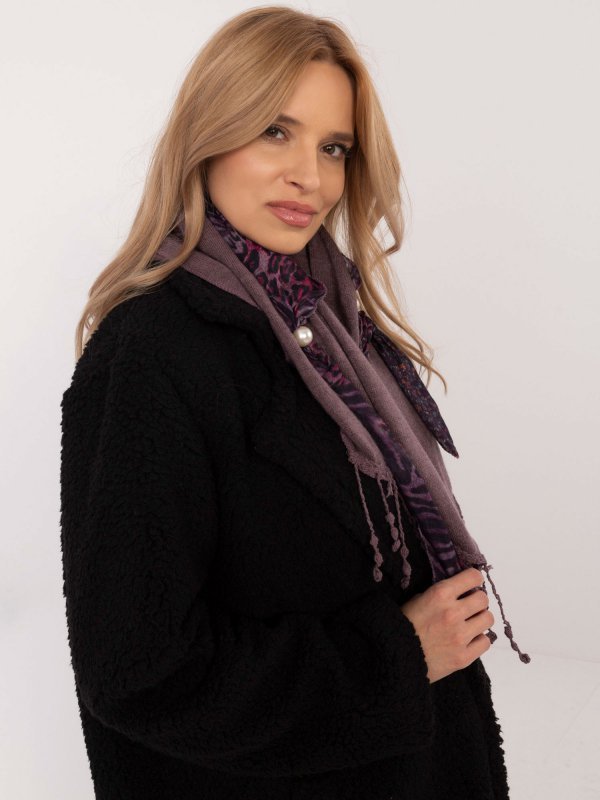 Szalik-AT-SZ-0247.83P-fioletowy rozmiar - ONE SIZE