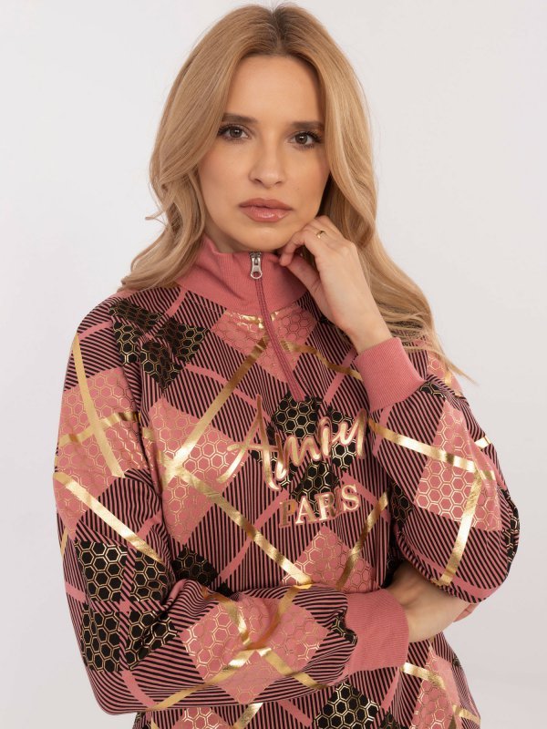 Bluza-CLM-BL-1259.59-ciemny różowy rozmiar - L