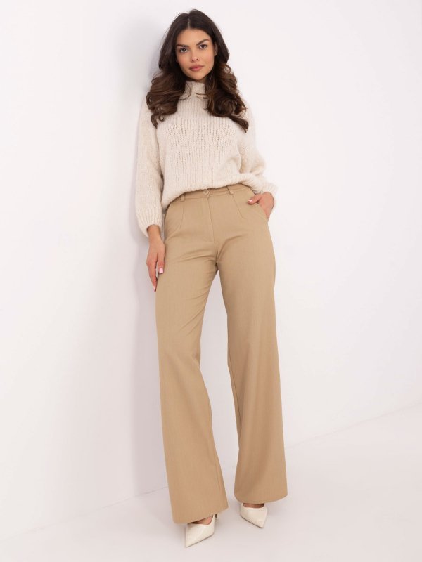 Spodnie-LK-SP-509758.06-camelowy rozmiar - 42