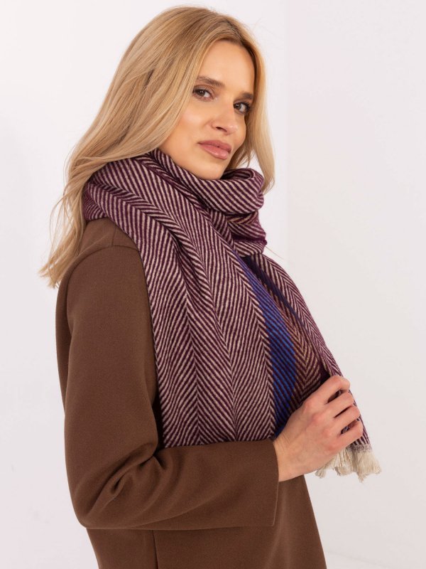 Szalik-AT-SZ-18301.19-bordowy rozmiar - ONE SIZE