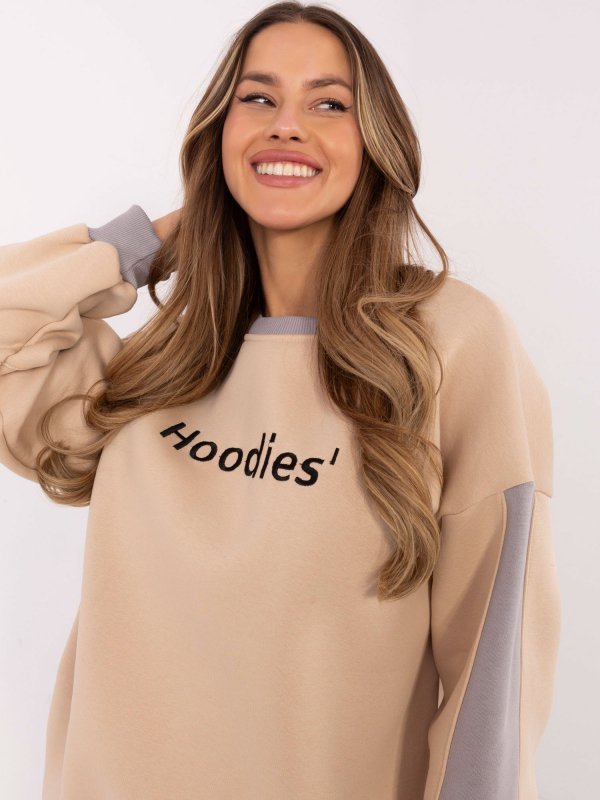 Bluza-EM-BL-983.10X-beżowy rozmiar - ONE SIZE