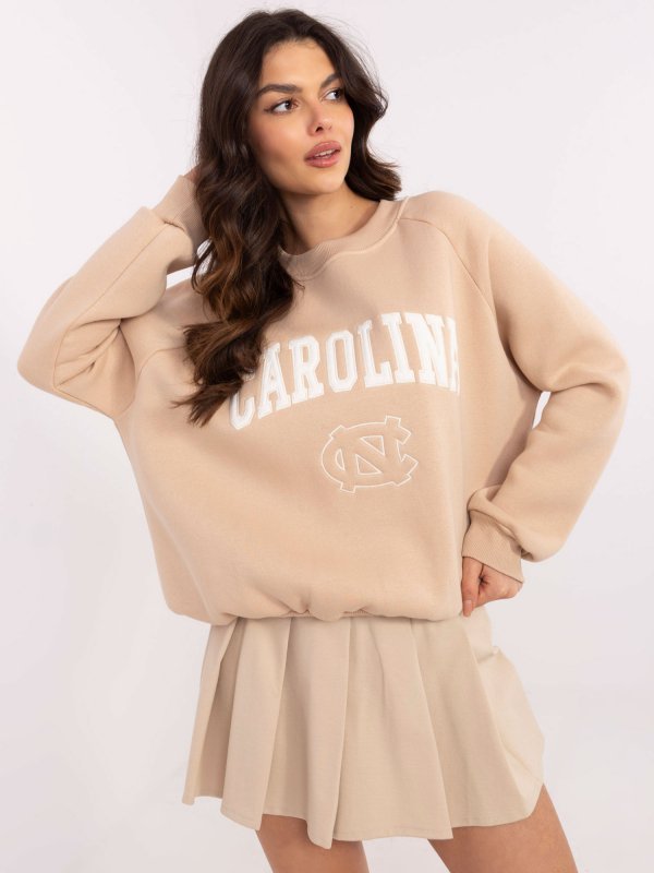 Bluza-EM-BL-857-1.02X-beżowy rozmiar - ONE SIZE
