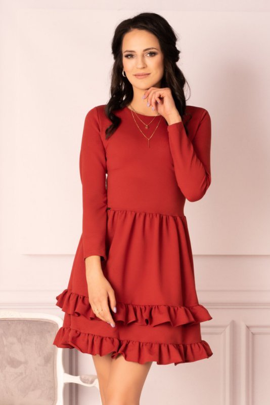 Sukienka Madelana Brick Red rozmiar - L