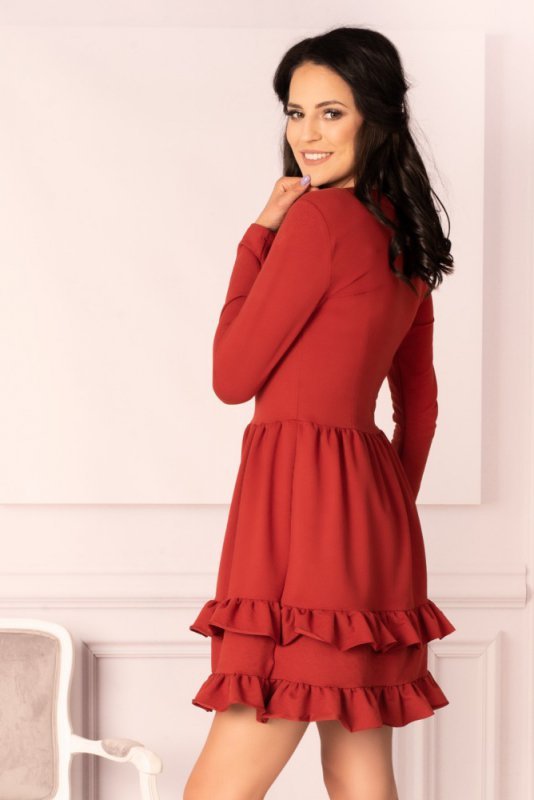 Sukienka Madelana Brick Red rozmiar - L