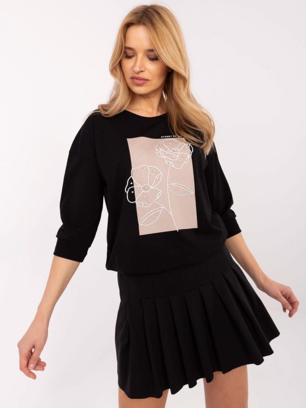 Bluzka-RV-BZ-A261.18-czarny rozmiar - ONE SIZE