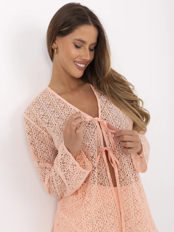 Komplet-LK-KMPL-509993.87-brzoskwiniowy rozmiar - L/XL