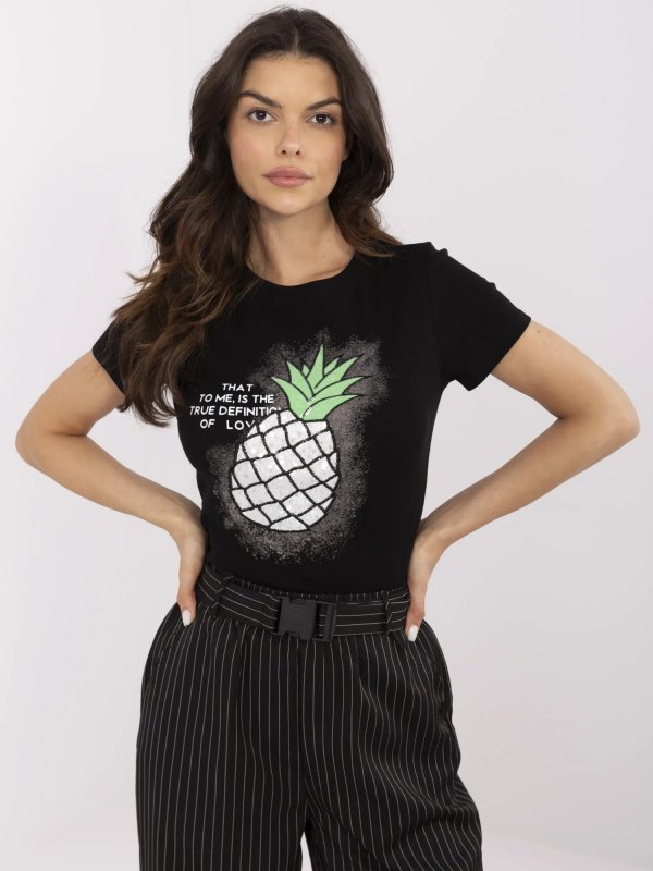 T-shirt-NM-TS-R61673.01P-czarny rozmiar - ONE SIZE