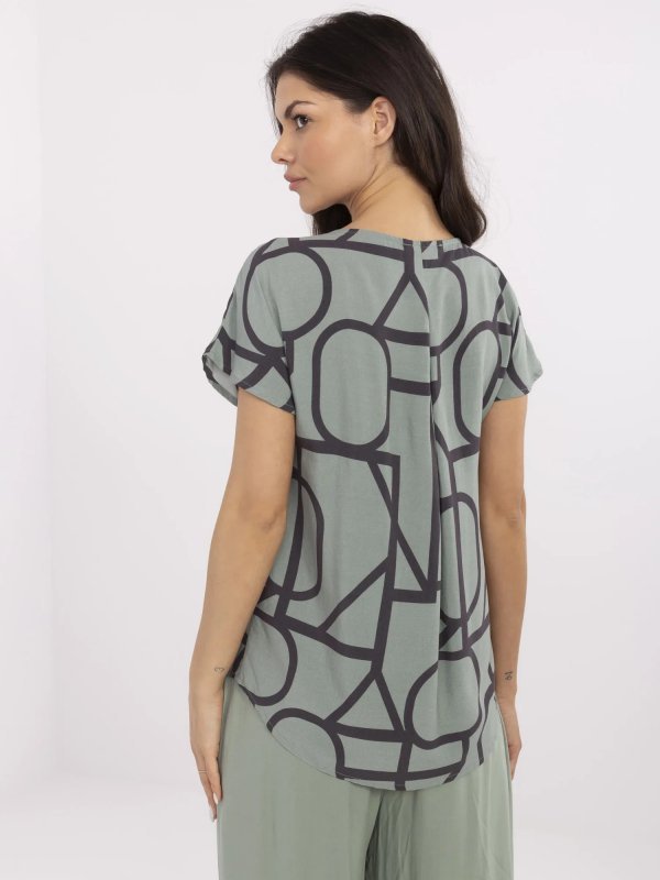 Bluzka-D73771M11171D-khaki rozmiar - L