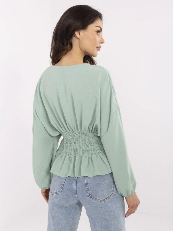 Bluzka-D50021F11088A-pistacjowy rozmiar - S/M