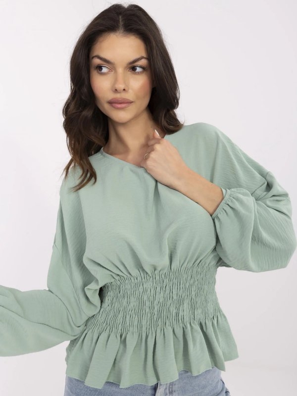 Bluzka-D50021F11088A-pistacjowy rozmiar - L/XL