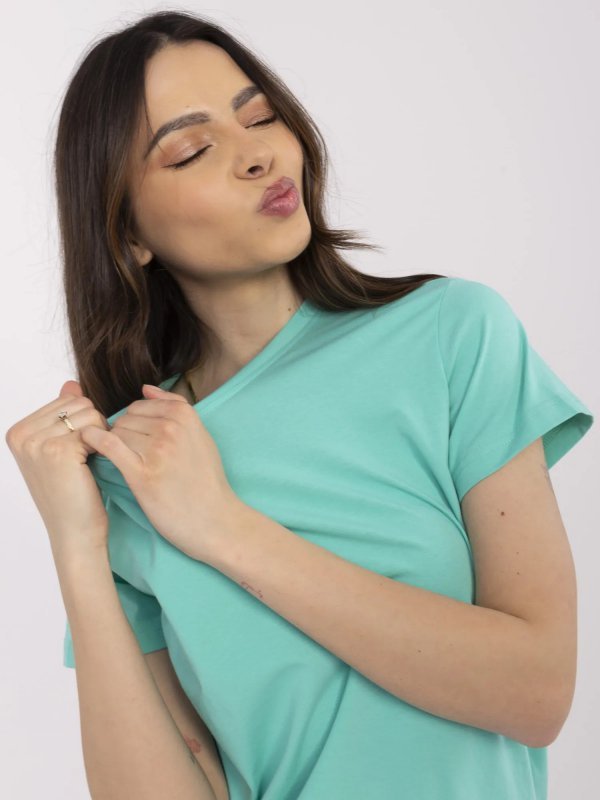 T-shirt-CLM-TS-1640.87-turkusowy rozmiar - S