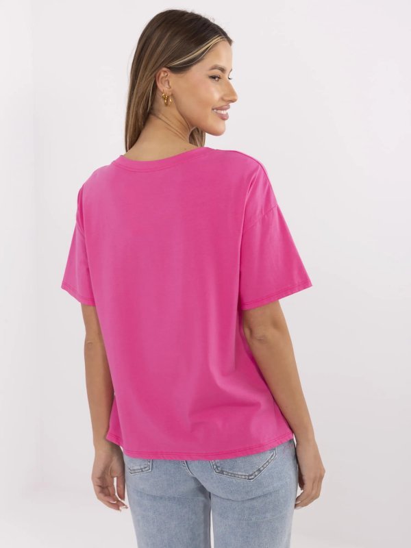 T-shirt-MI-TS-M3221G.75-ciemny różowy rozmiar - ONE SIZE