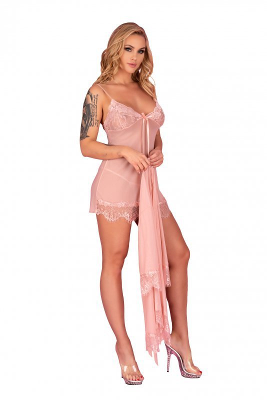 Zmyslowa Koszulka Damska Hyeona Pink Różowy LivCo Corsetti Fashion rozmiar - L