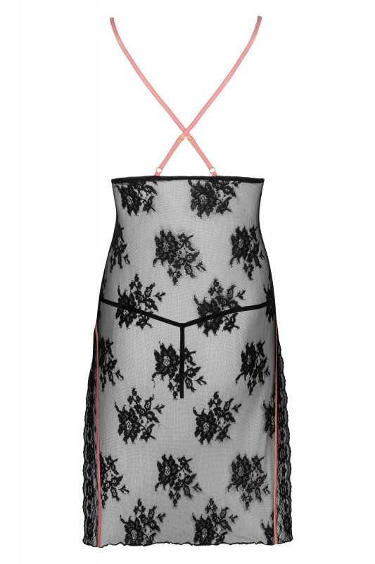 Zmysłowa Koszulka Damska Karonin Dubarry Black Czarny Collection LivCo Corsetti Fashion rozmiar - S/M