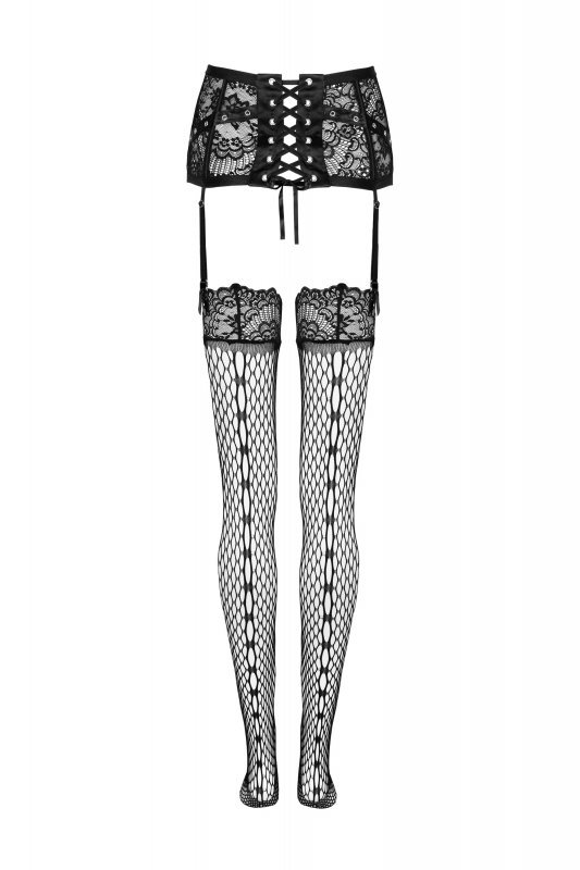Pas do ponczoch Jelly Black Czarny LivCo Corsetti Fashion rozmiar - S/M