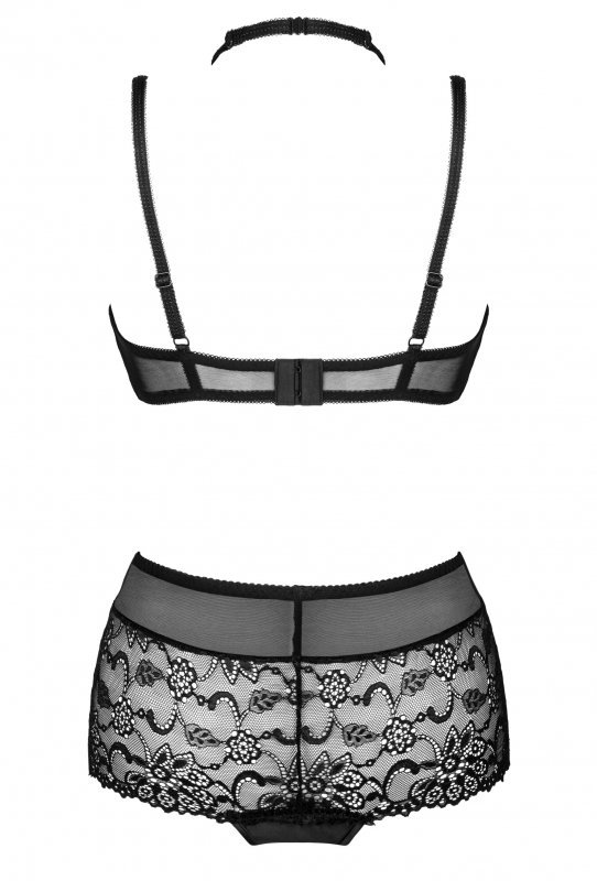Komplet Linera For The Senses Collection czarny/black LivCo Corsetti Fashion rozmiar - S/M
