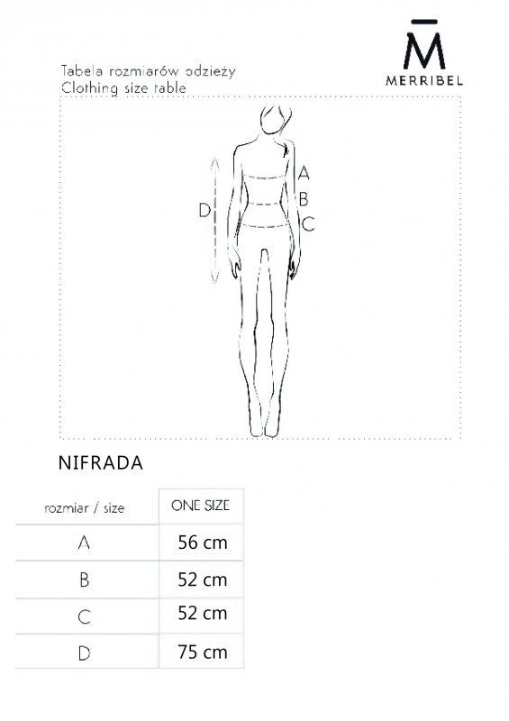 Kardigan Nifrada Camel rozmiar - ONE SIZE
