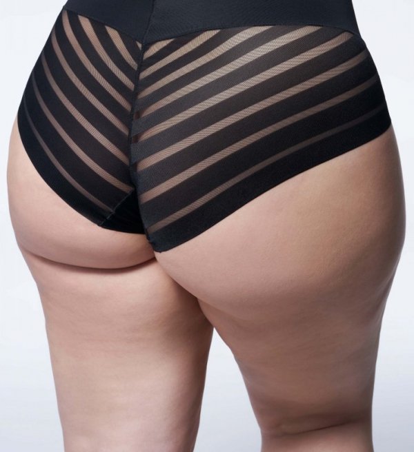 Body 119 Mesh Body Open Biust Czarne