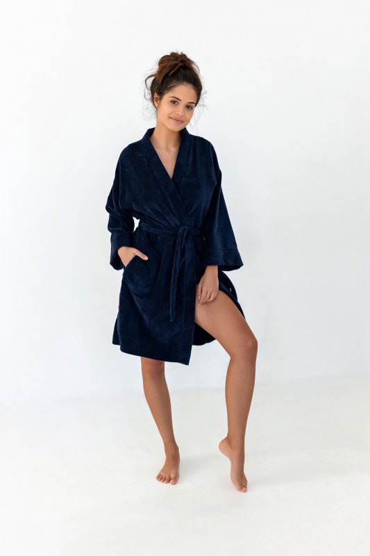 Szlafrok Damski Model Navy Blue Navy - Sensis