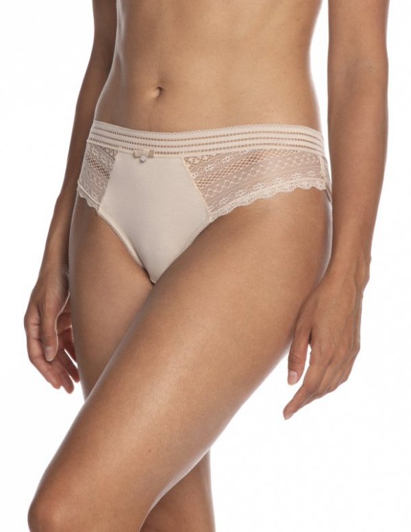 Figi mini bikini L-4004 MB-06 beżowe 2pak
