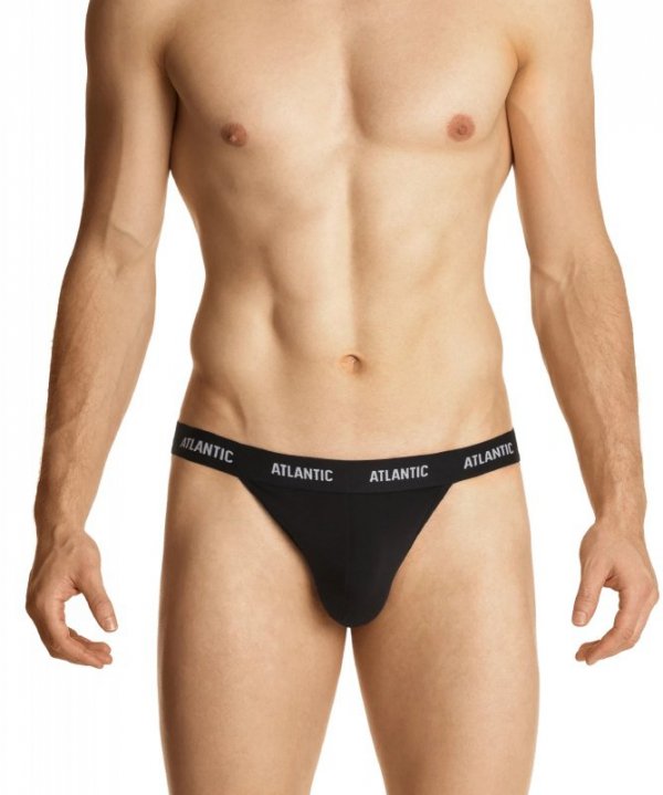 Atlantic Slipy otwarte jockstrap 1571 czarne