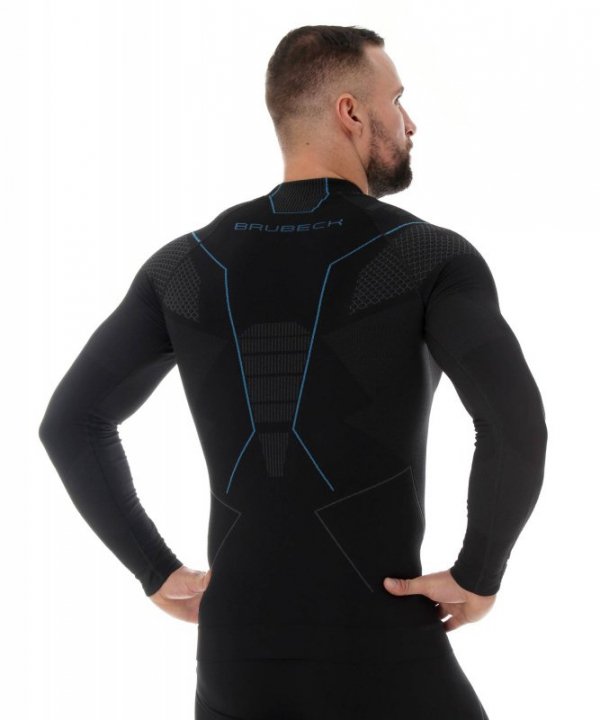 Brubeck Bluza Thermo LS13040A czarno-niebieska