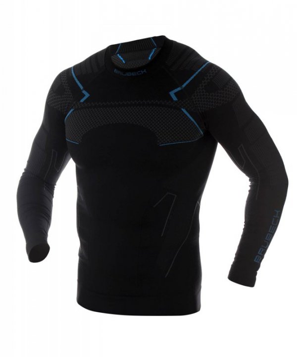 Brubeck Bluza Thermo LS13040A czarno-niebieska
