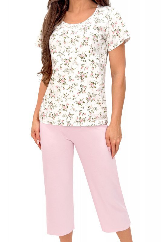 Donna Piżama damska Emilia 3/4 pudrowy róż