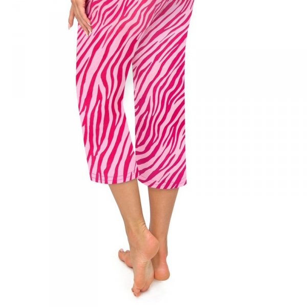 Donna Piżama damska Zebra 3/4 różowa