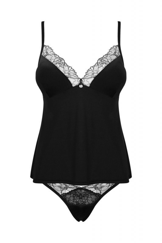 Obsessive Top i figi Bella Rou czarne