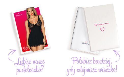 Obsessive Babydoll i stringi Luvae czarne