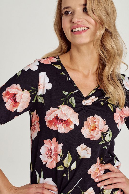 Taro Koszula nocna Peony 3134 czarna