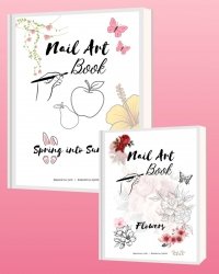 Buch ( Angebot 1 + 1 ) Nail Art Book Spring into Summer + Flowers 192zł