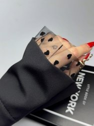 MANSCHETTE 5in1 schwarz mit herzen